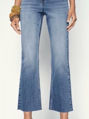 Zara Light Blue Flare Jeans with Subtle Fade